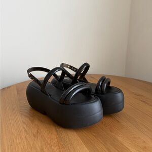MELISSA Black Jelly Platform Sandals